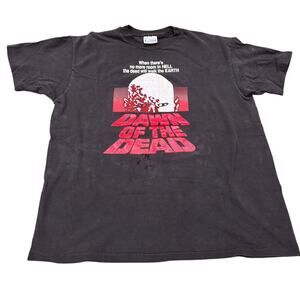 Vintage Dawn of the Dead Horror Movie Tee Mens XL Single Stitch 80s